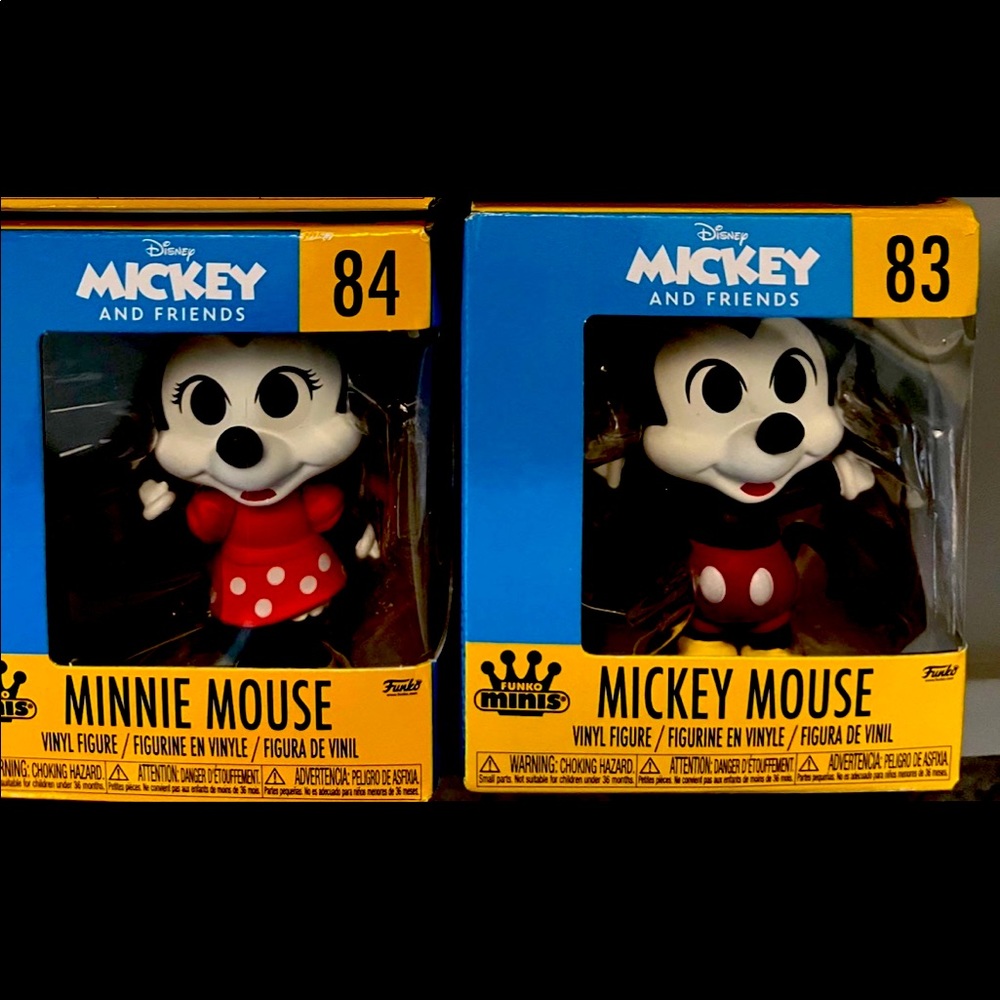 Mini Funko Pops Mickey and Minnie